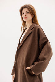 The Slate Slouch coat    BROWN