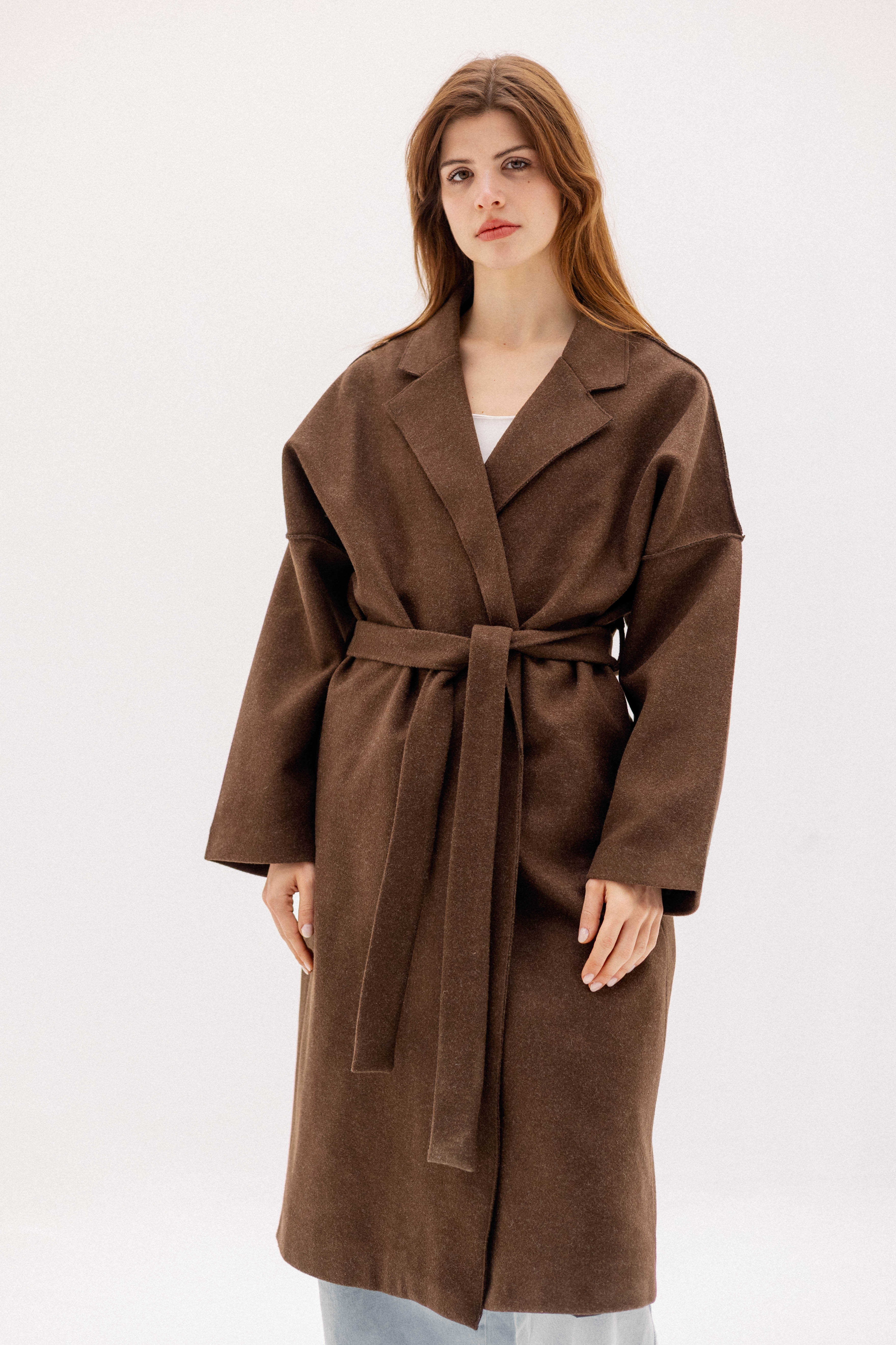 The Slate Slouch coat    BROWN