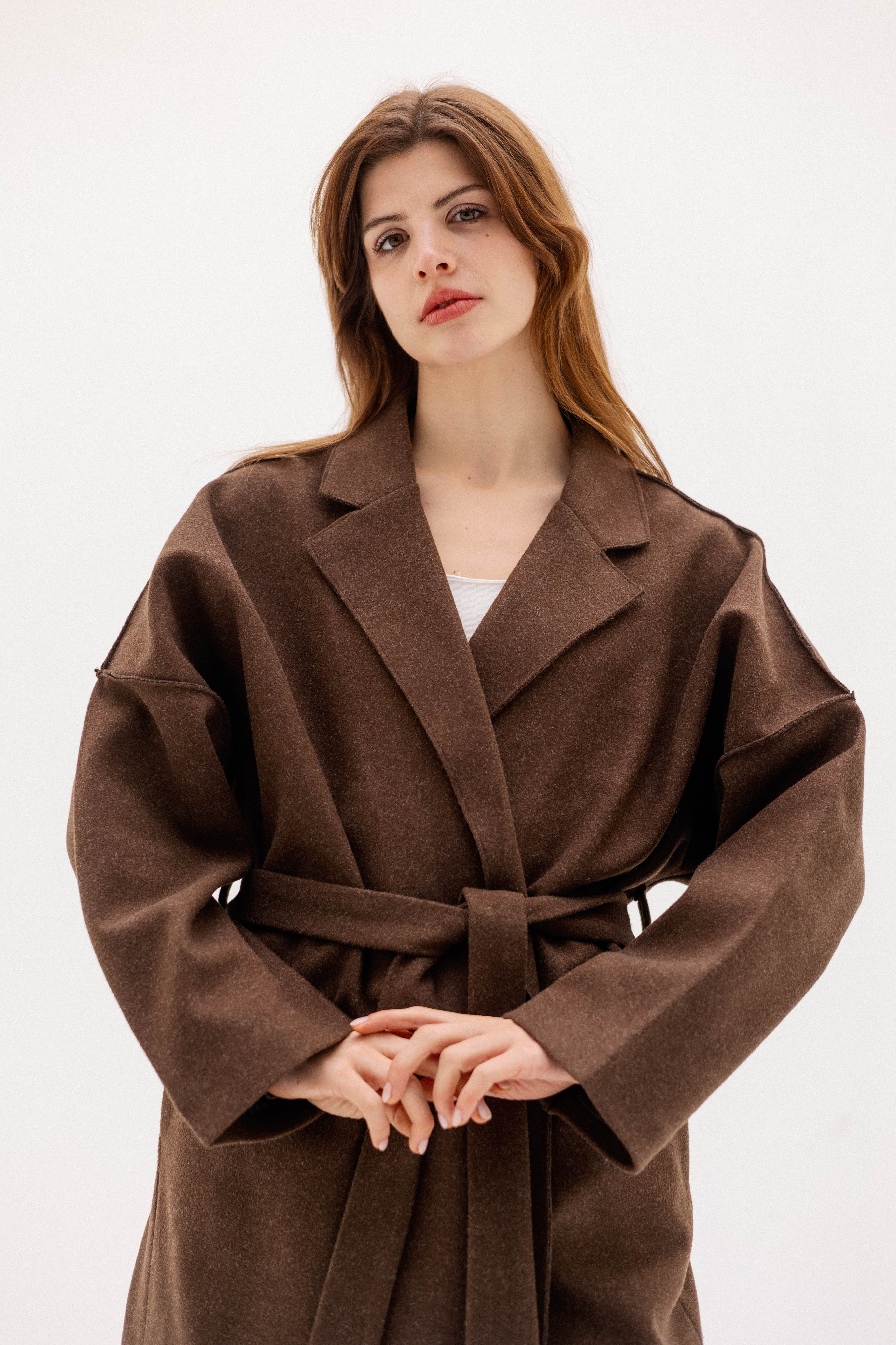The Slate Slouch coat    BROWN
