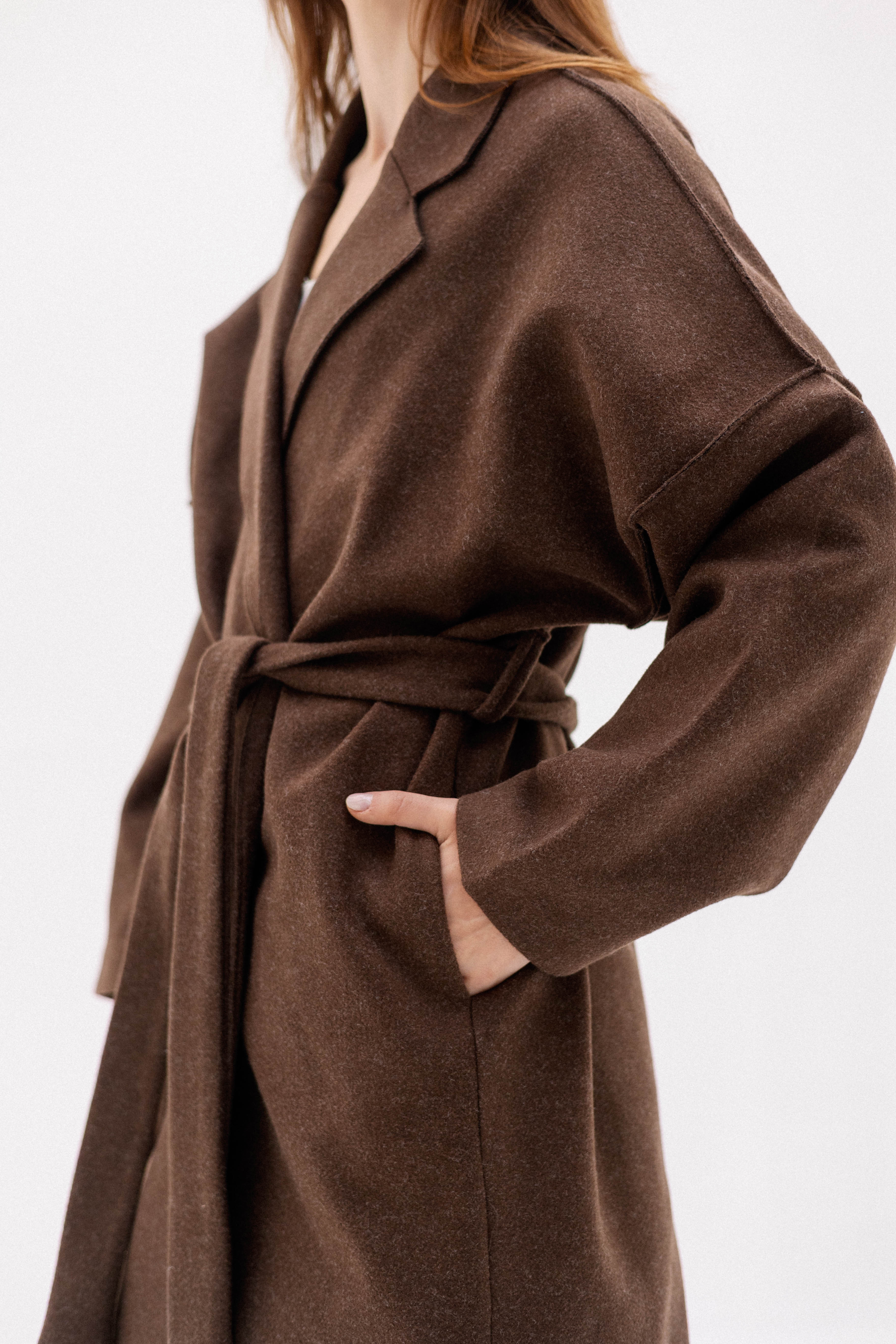 The Slate Slouch coat    BROWN