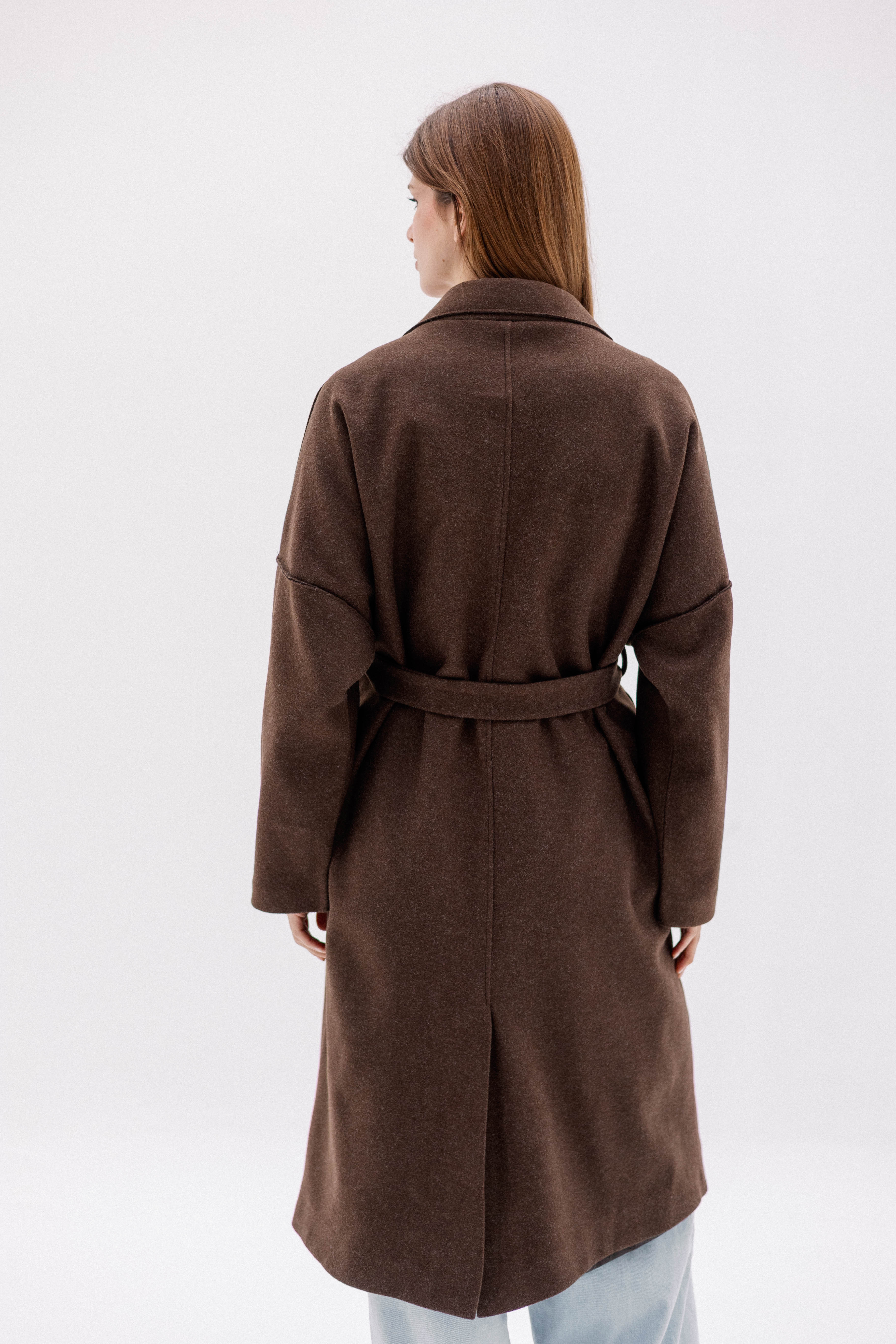The Slate Slouch coat    BROWN