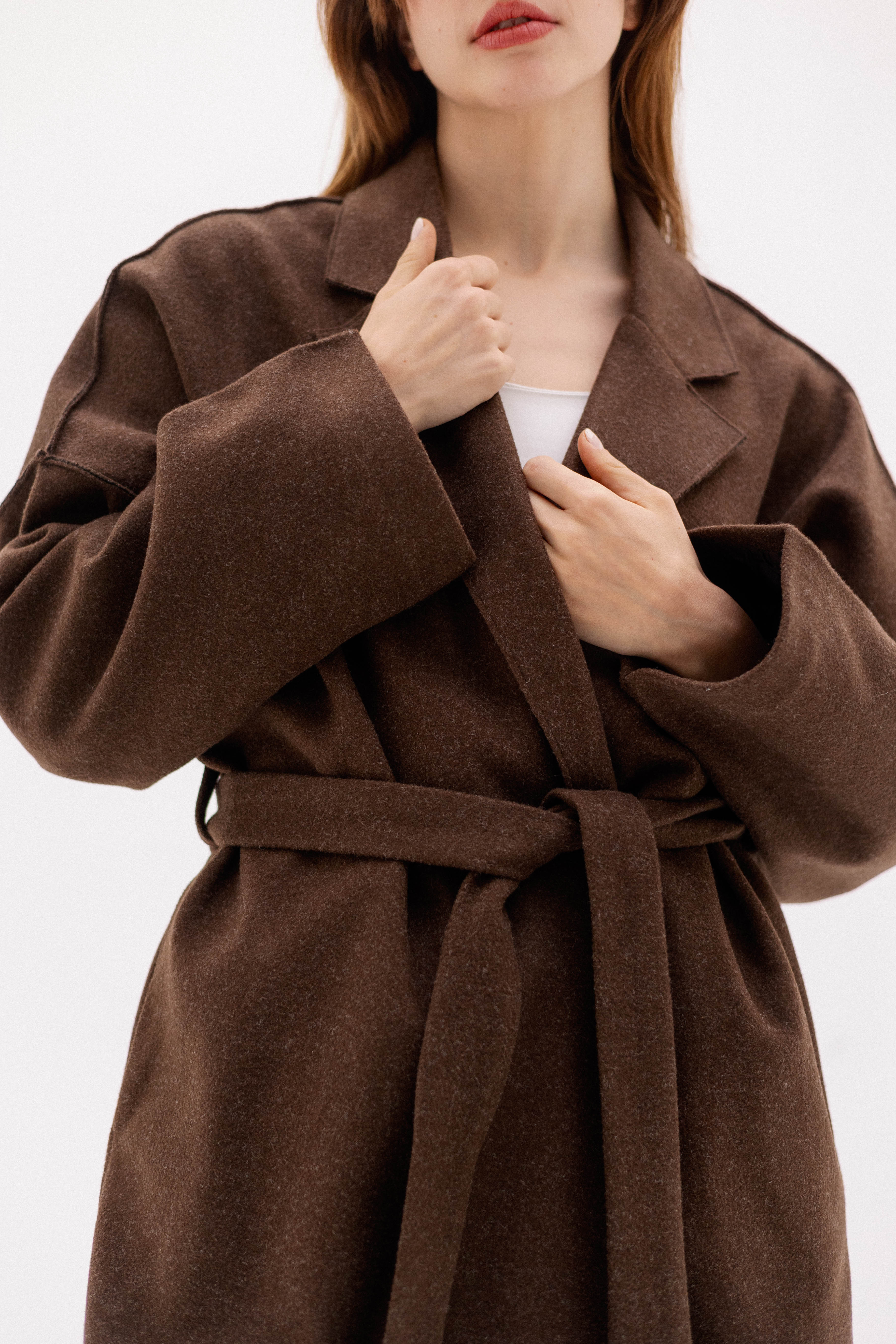 The Slate Slouch coat    BROWN