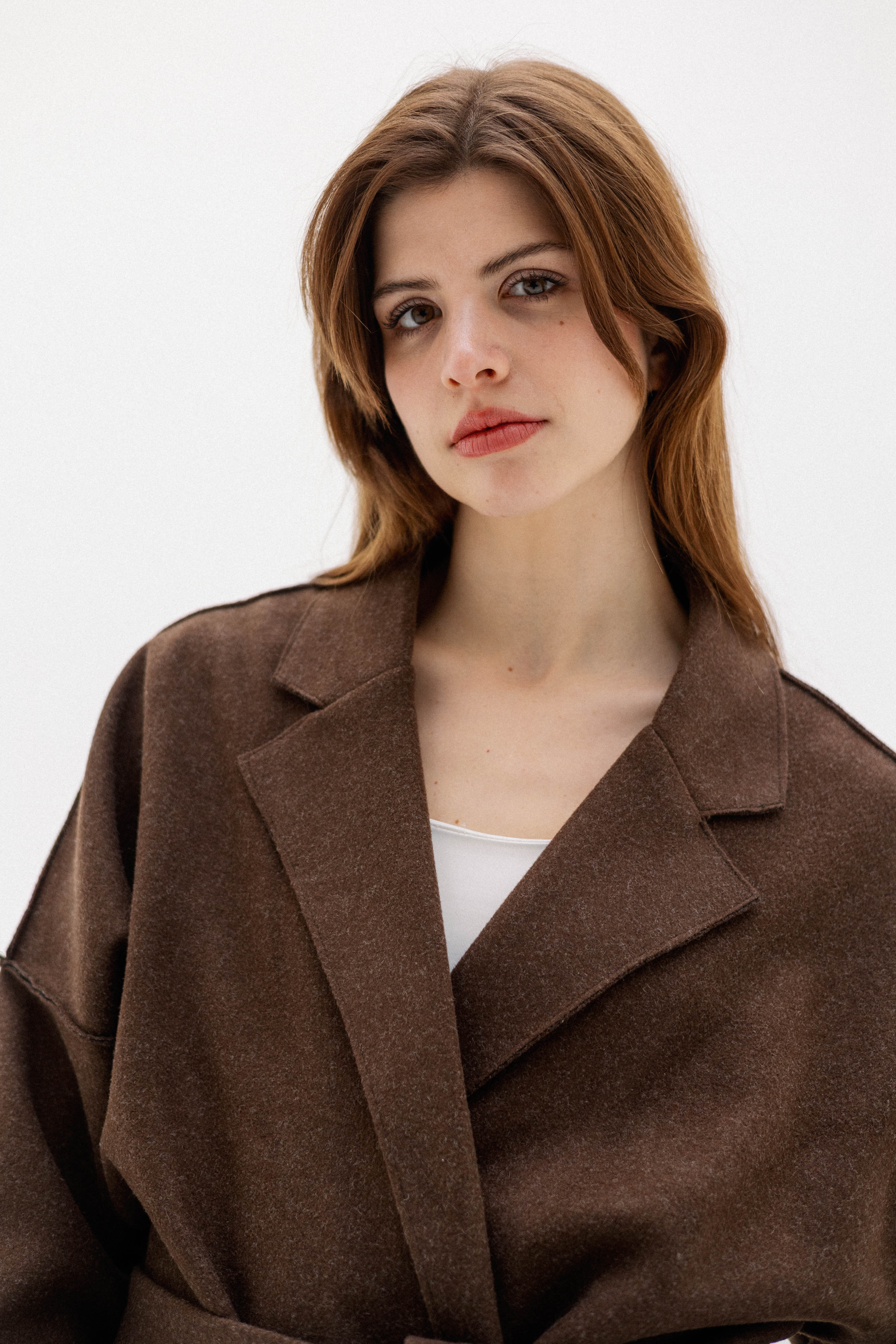 The Slate Slouch coat    BROWN