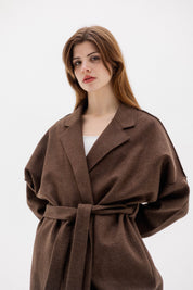 The Slate Slouch coat    BROWN
