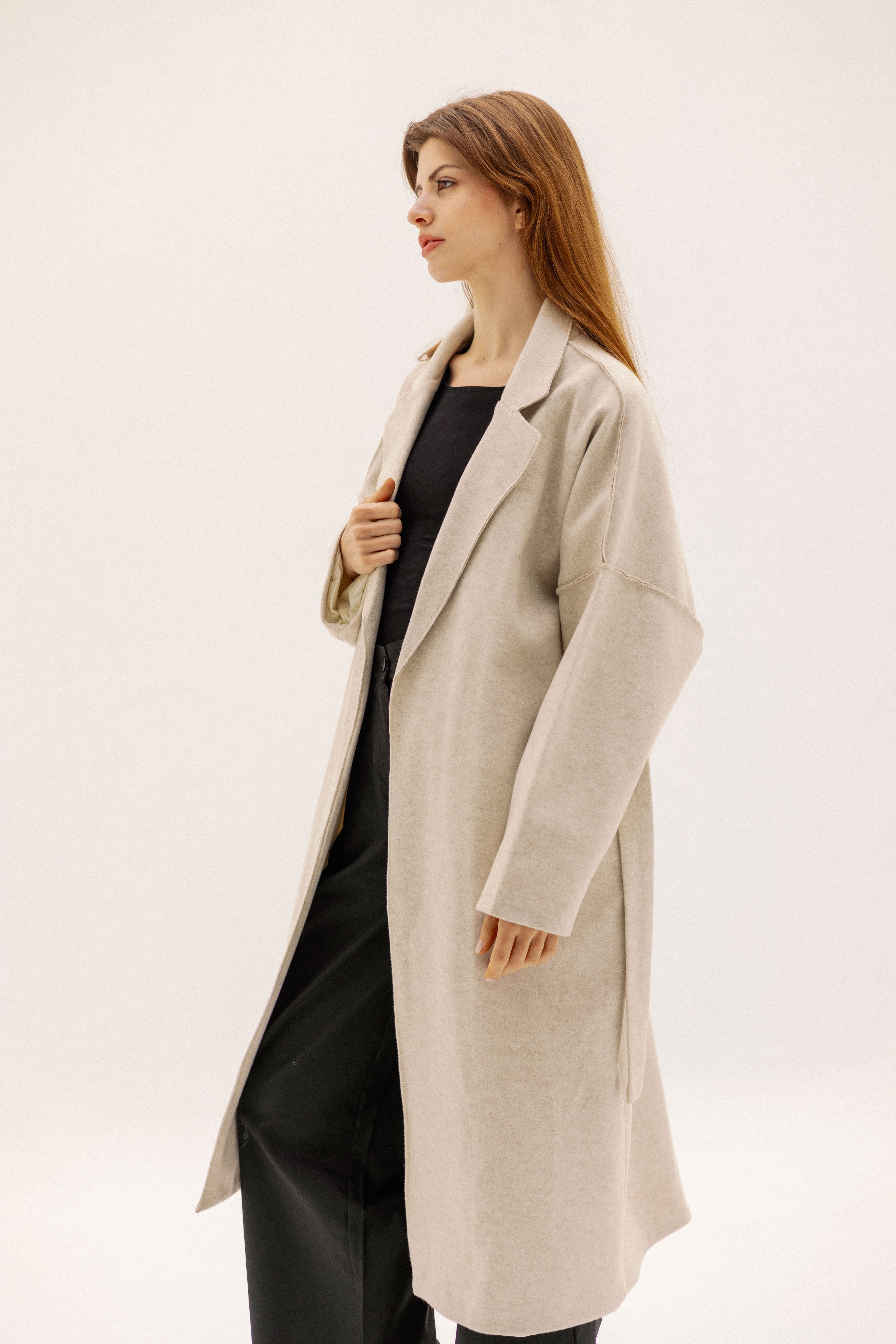 The Slate Slouch coat &nbsp BIEGE