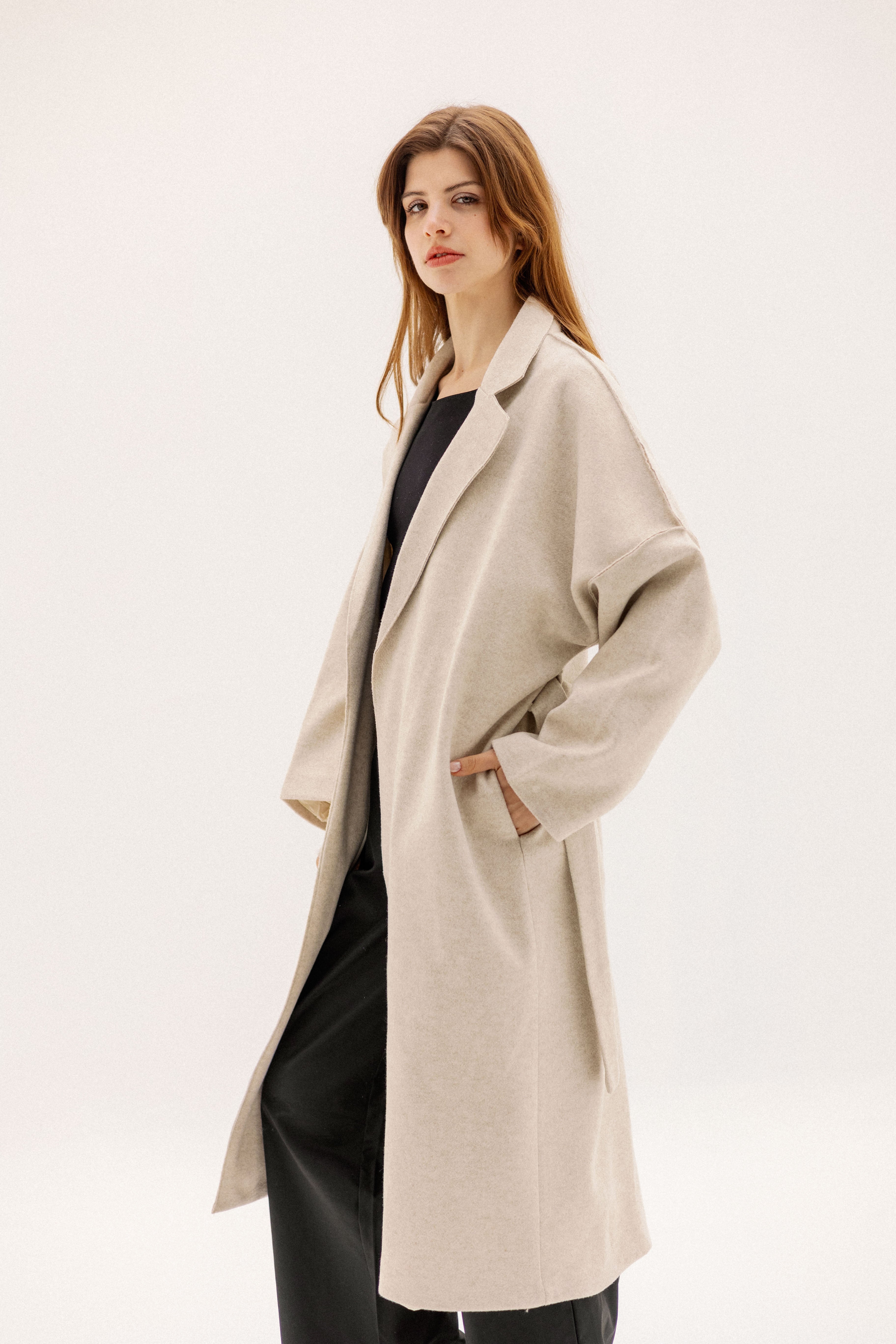 The Slate Slouch coat &nbsp BIEGE