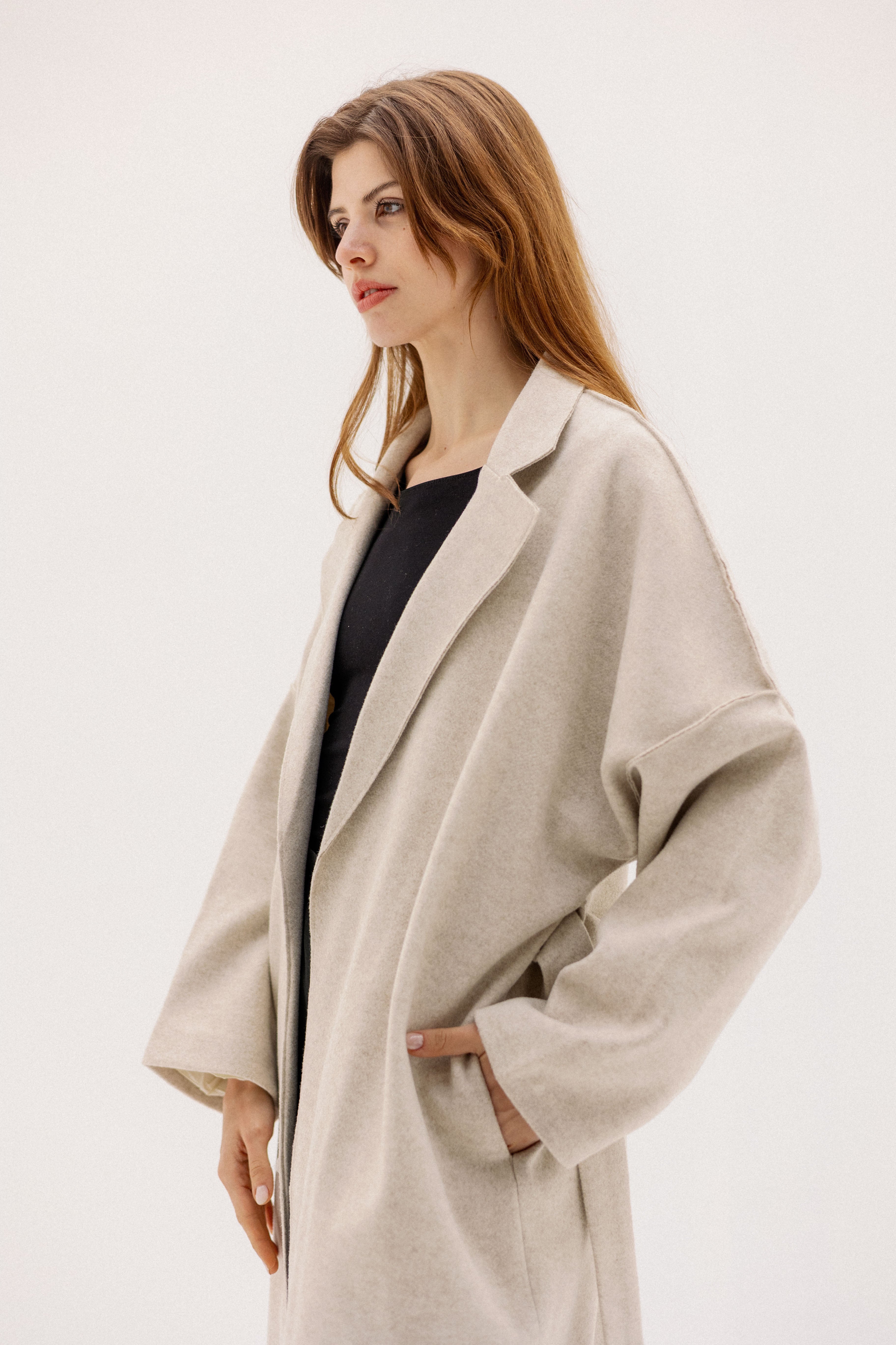 The Slate Slouch coat &nbsp BIEGE