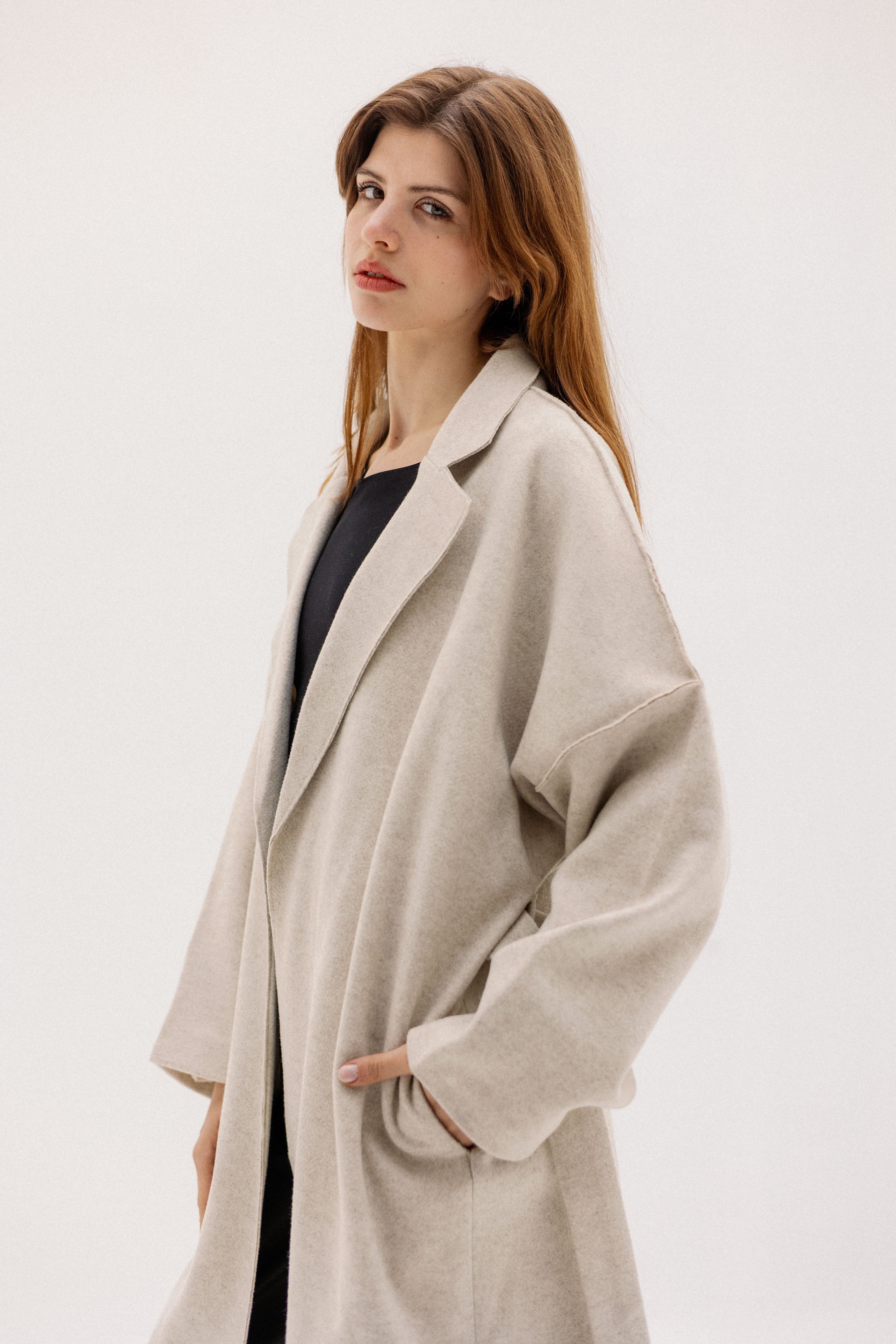 The Slate Slouch coat &nbsp BIEGE