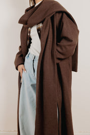 The double drape coat  Brown
