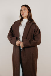 The double drape coat  Brown