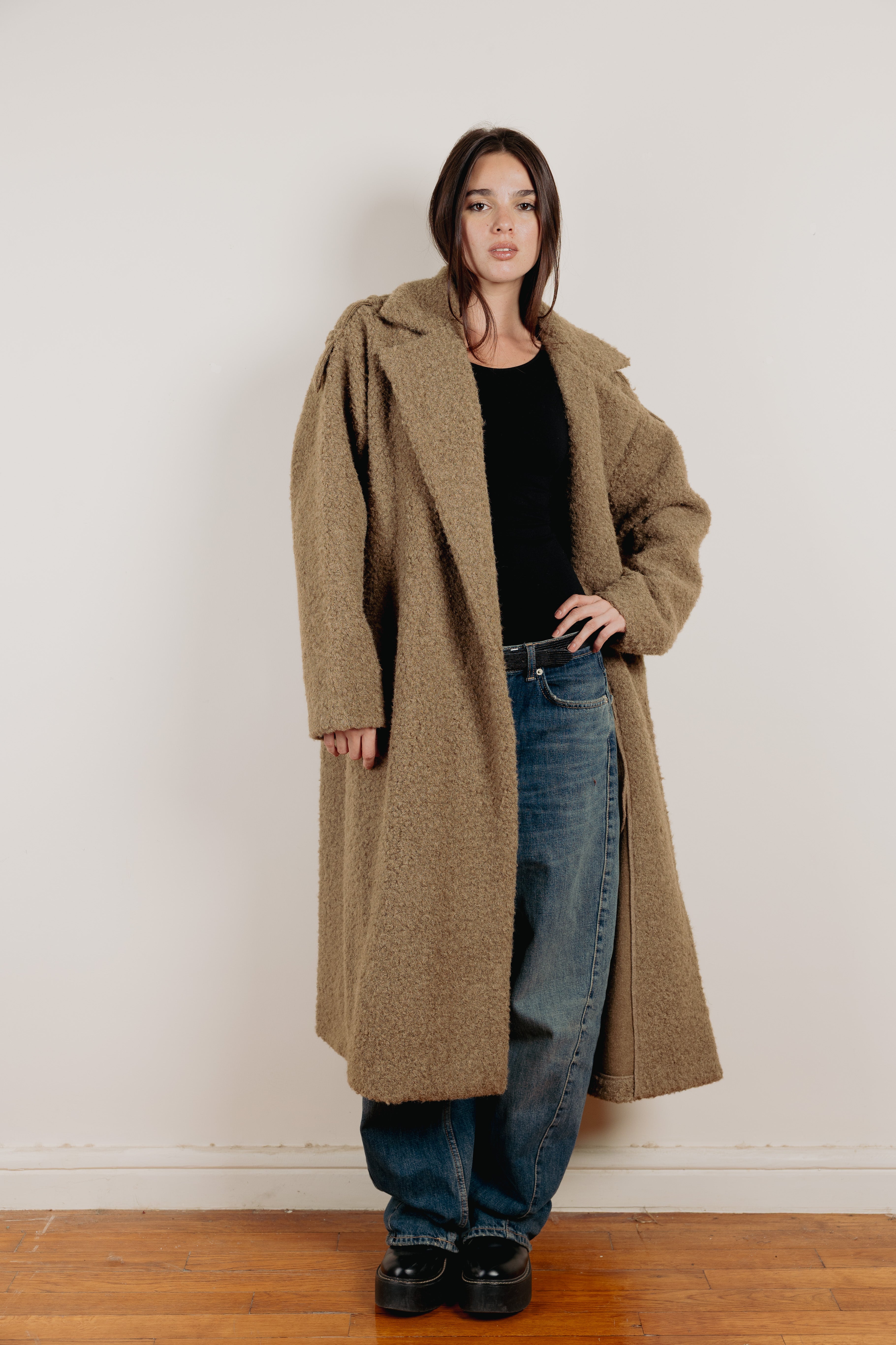 The frame coat Green