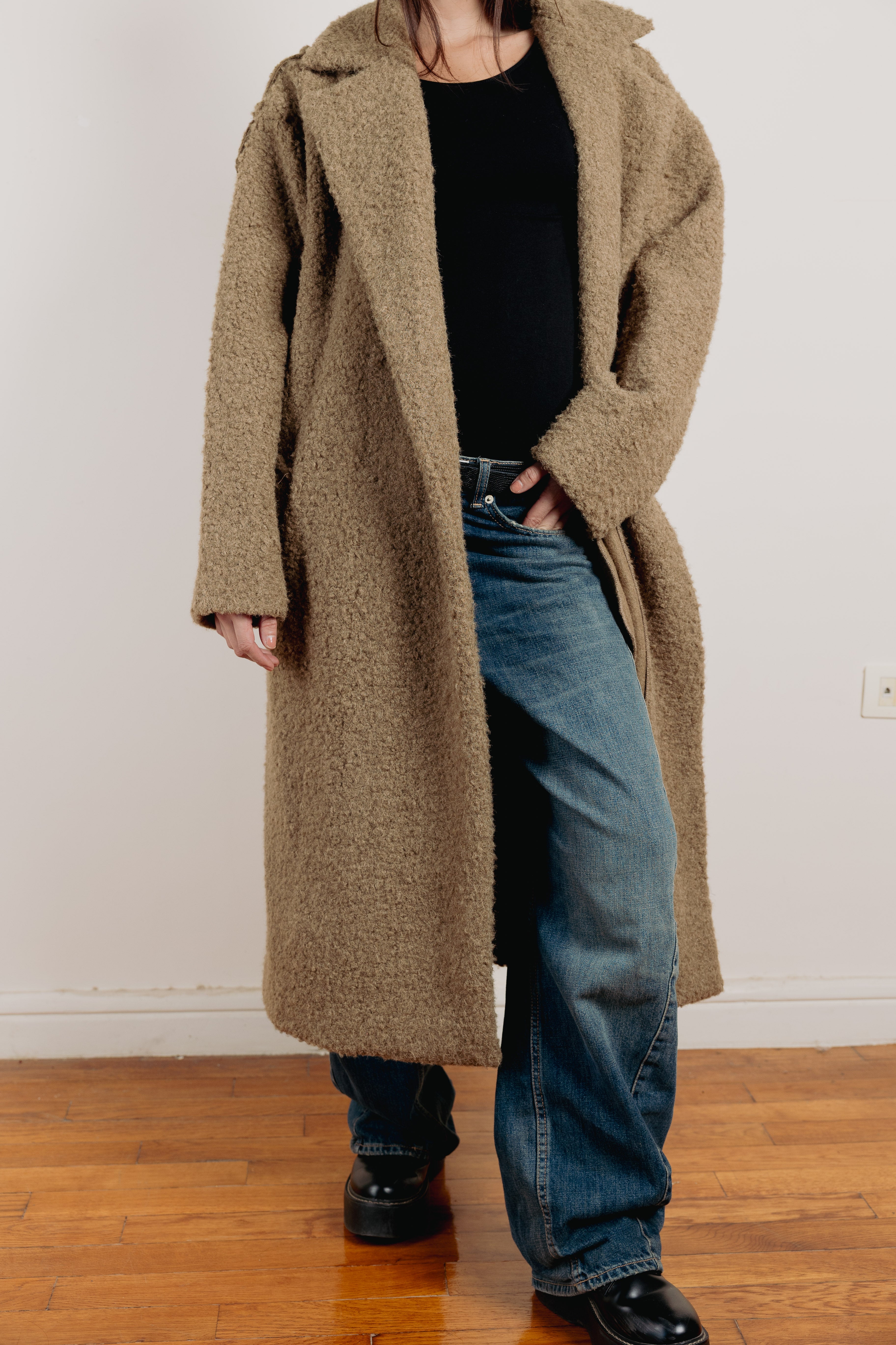 The frame coat Green