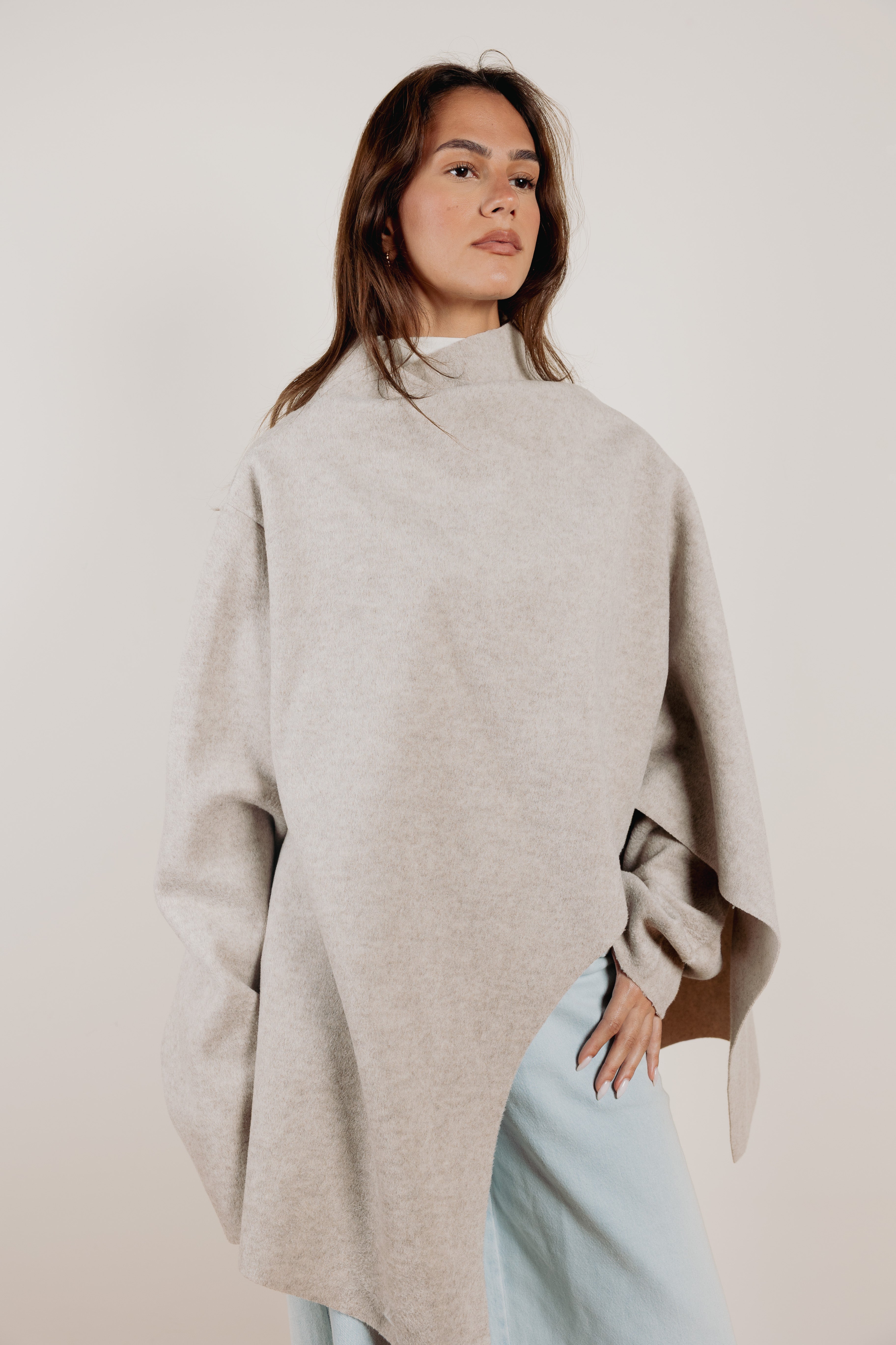 The enfold jacket  Beige