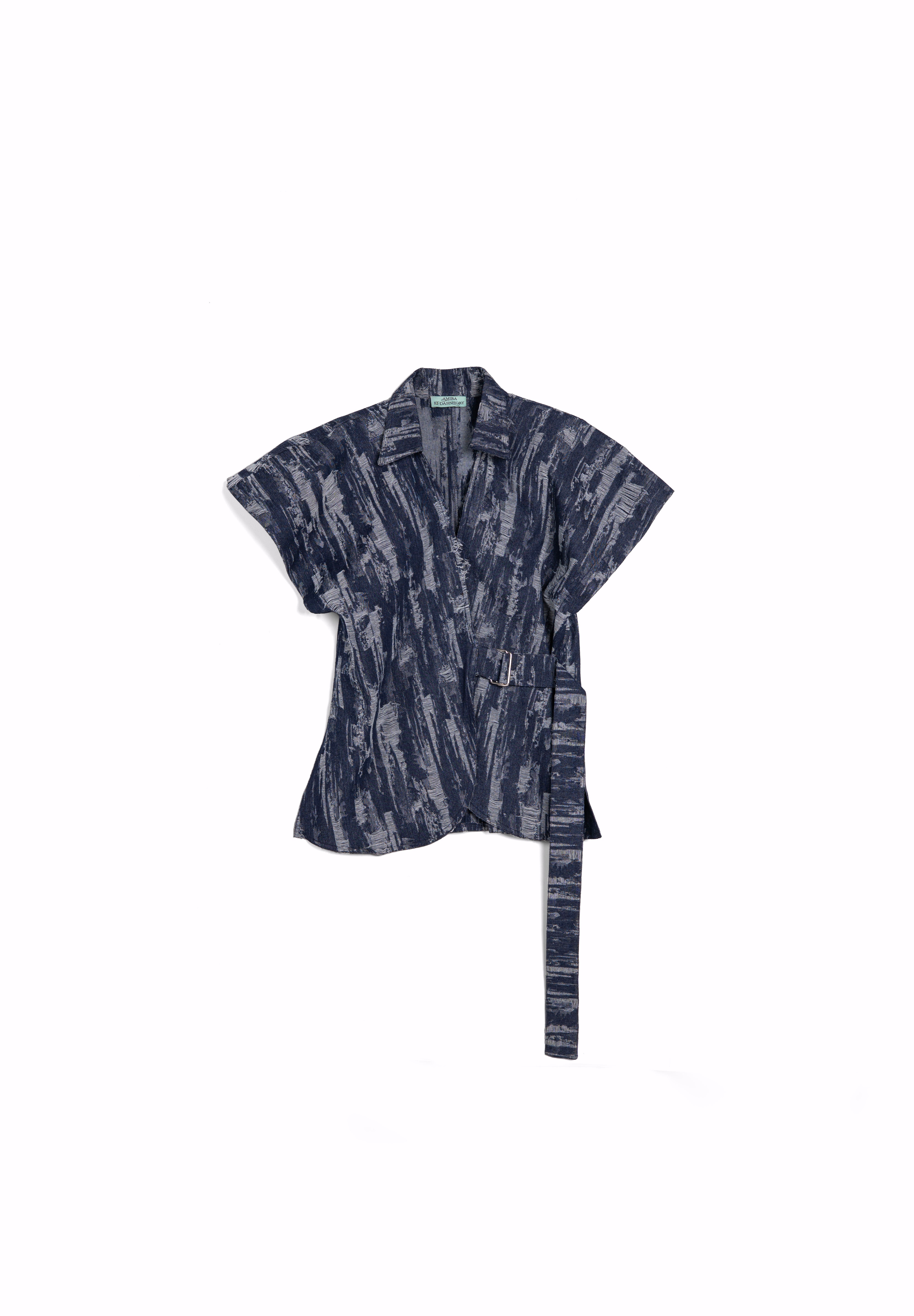 Navy Blue ripped denim S26-V22