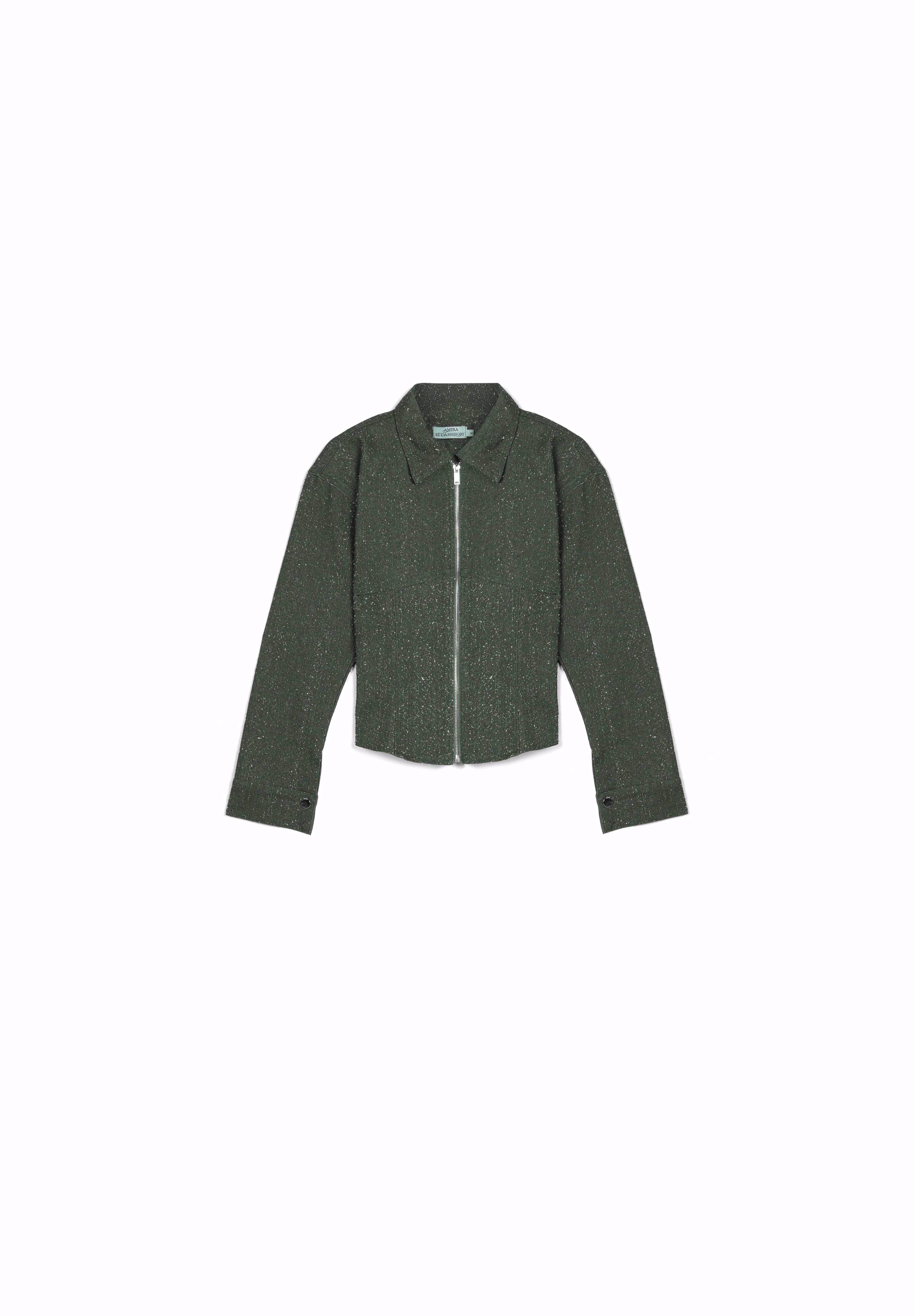 olive green with subtle off white speckling. S26-J02