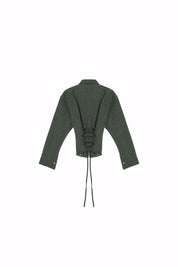 olive green with subtle off white speckling. S26-J02