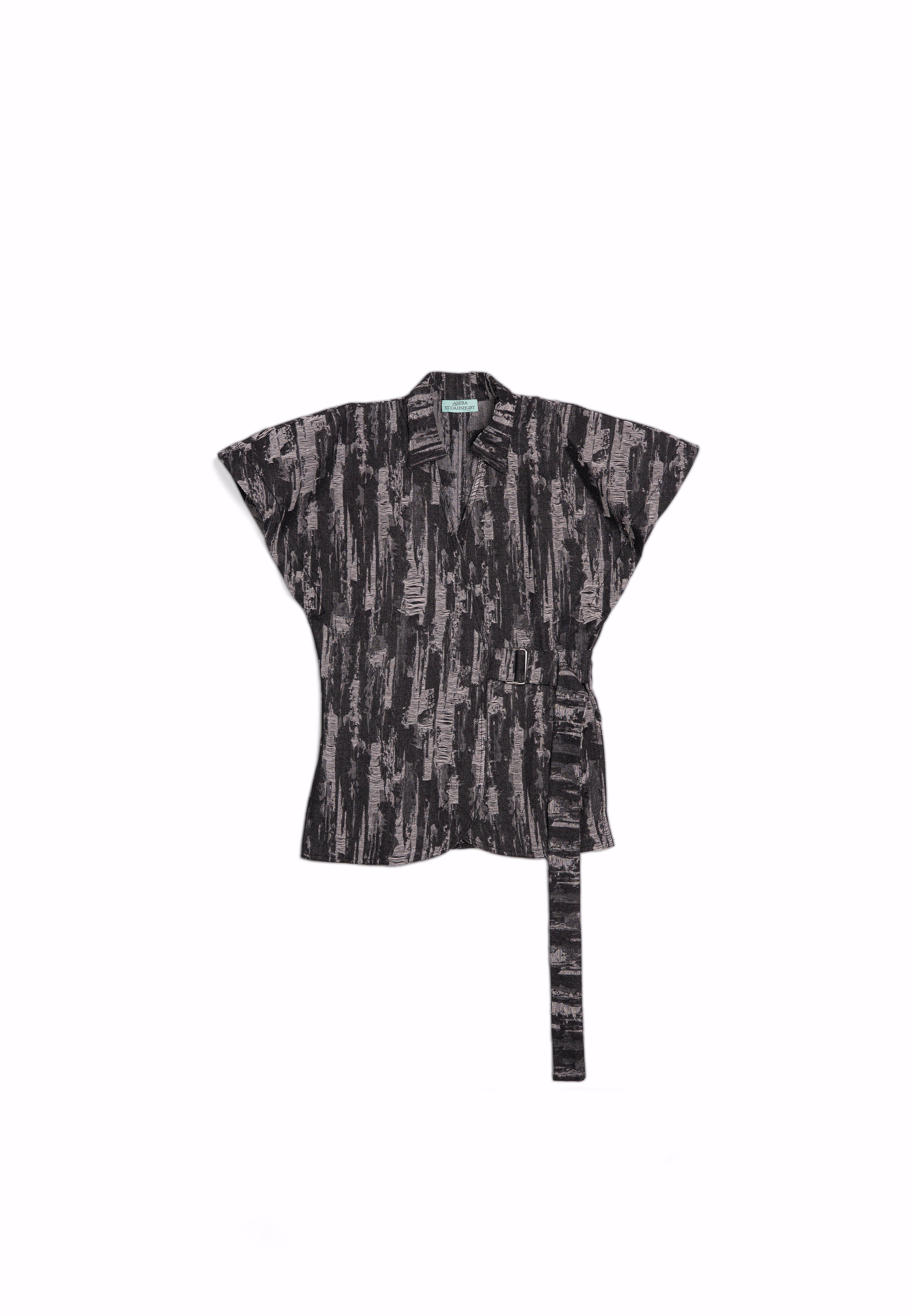 Black base with grey woven strokes S26-V22