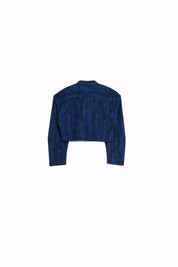 navy blue base with black woven pattern S26-J04
