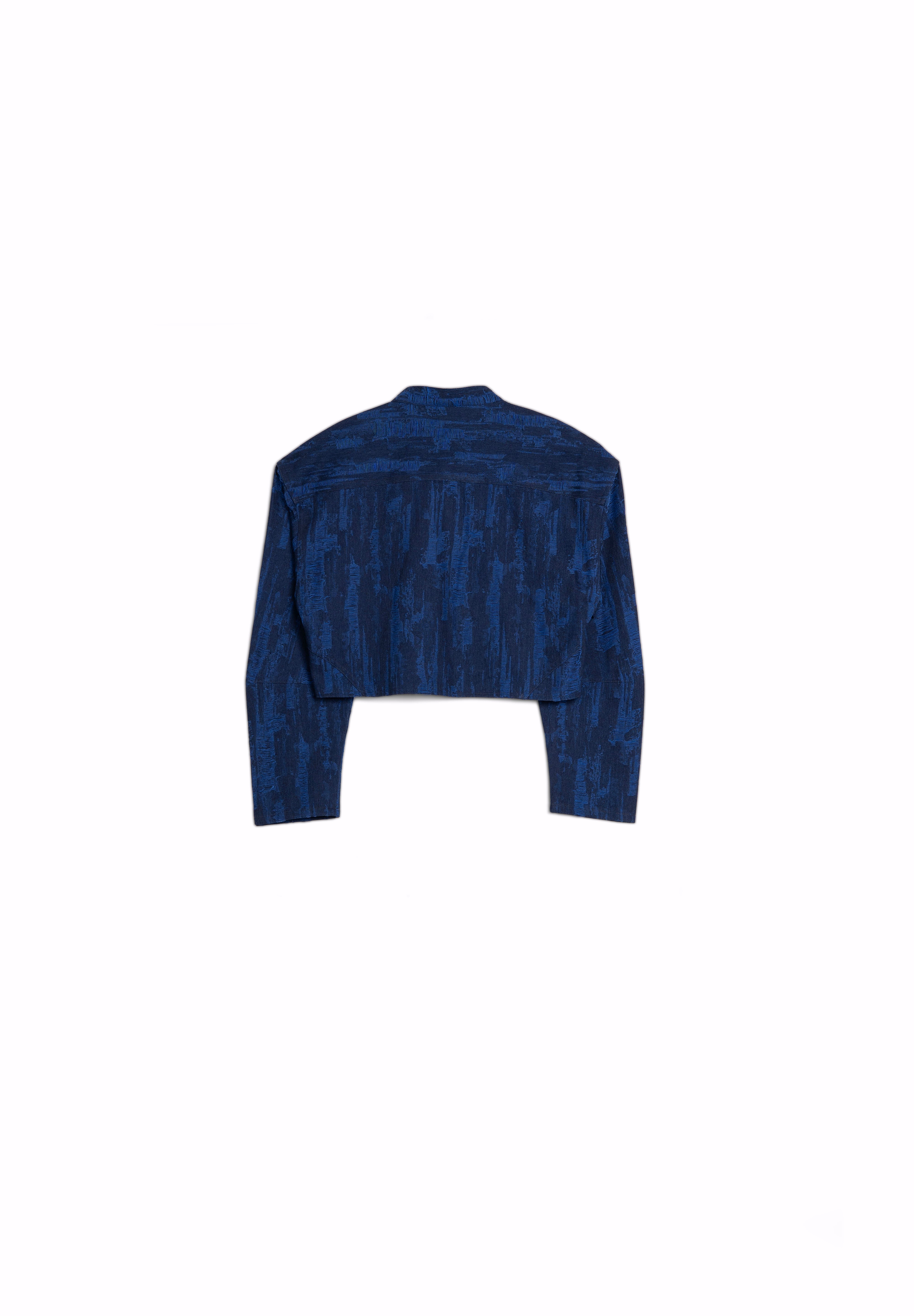 navy blue base with black woven pattern S26-J04