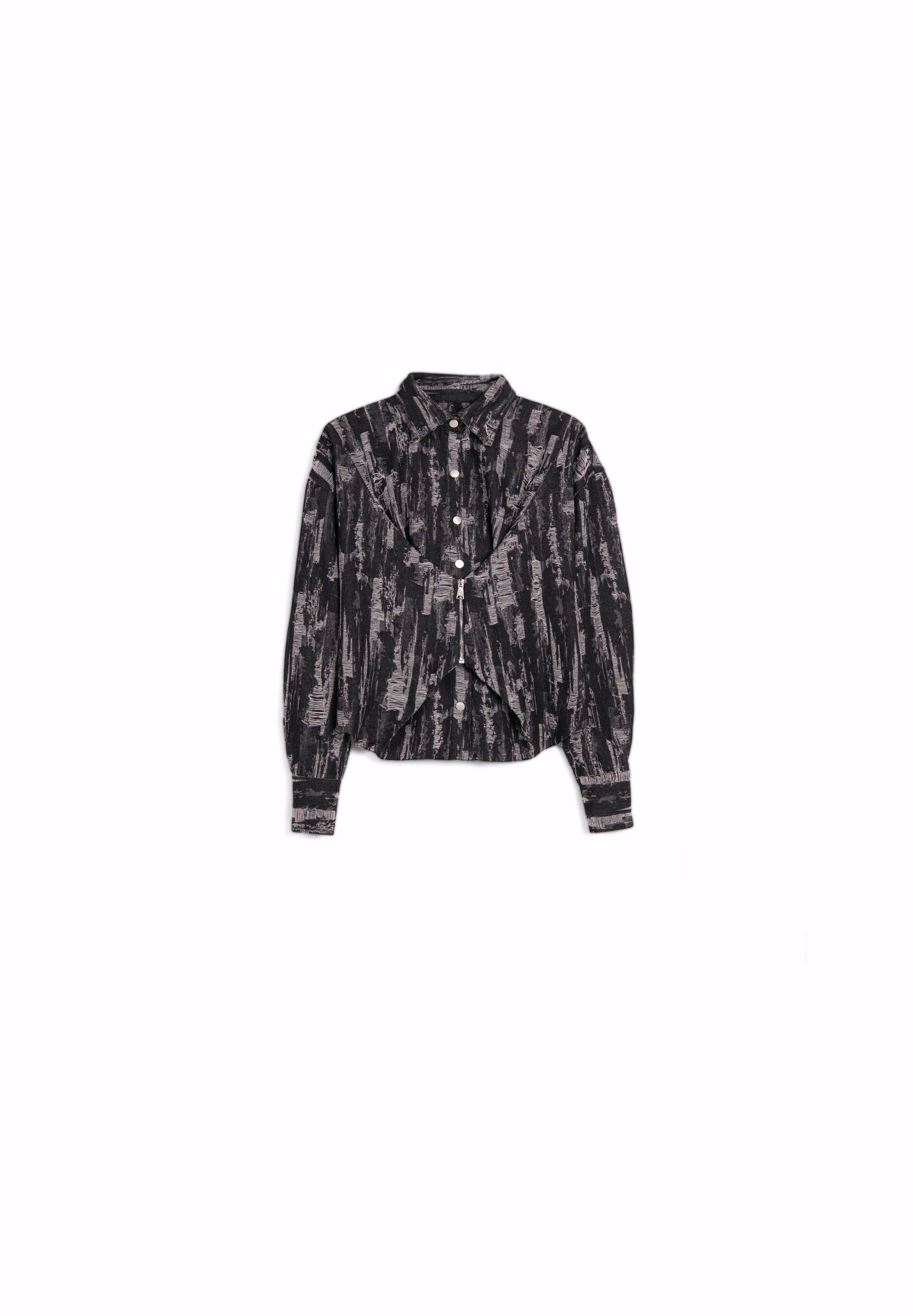 Black base with grey woven strokes S26-J05