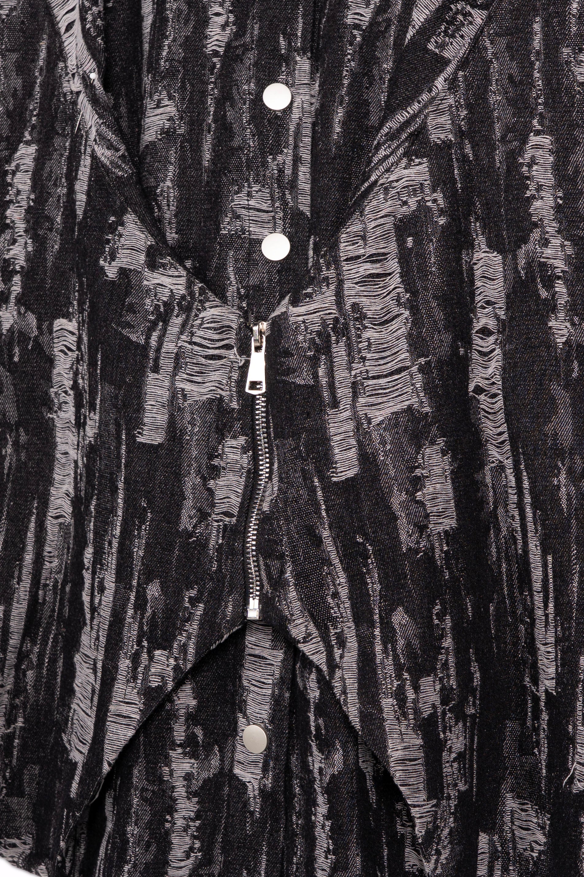 Black base with grey woven strokes S26-J05