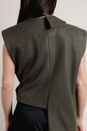 Asymmeteric Cut Blazer olive