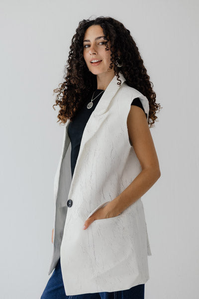 The Thunder Sharp Vest White