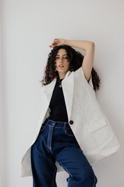 The Thunder Sharp Vest White