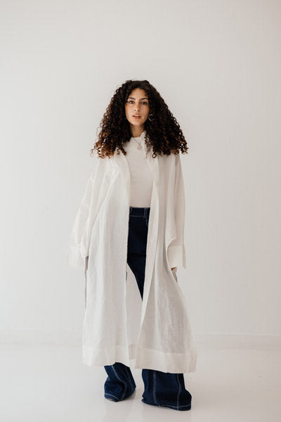 Luxe Linen Breeze Shirt WHITE