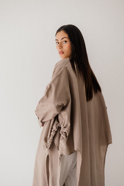 Luxe Linen Breeze Shirt CAFE