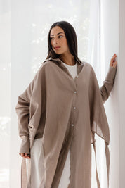 Luxe Linen Breeze Shirt CAFE
