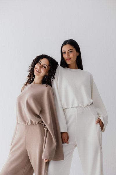 The Luxe Lounge Top White