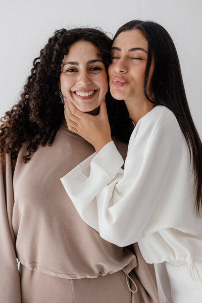 The Luxe Lounge Top White