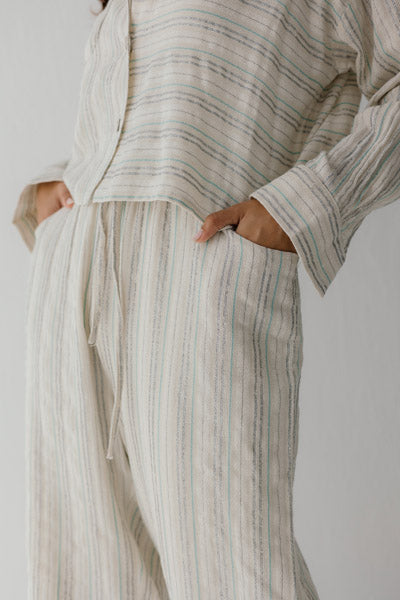 Boho Striped Pants BEIGE