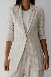 The Linen Edit Blazer  BEIGE