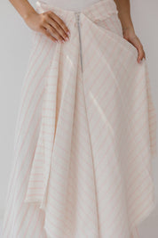 Solana Linen Midi Skirt Pink