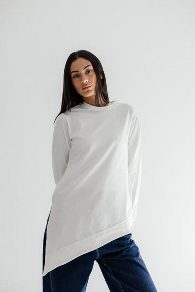 The Asymmetry Tee WHITE