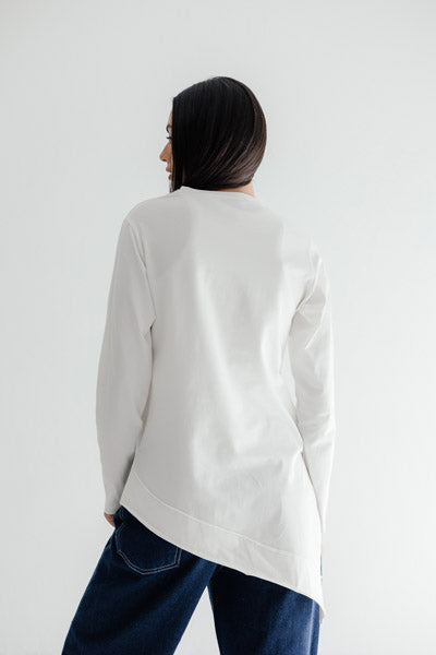 The Asymmetry Tee WHITE