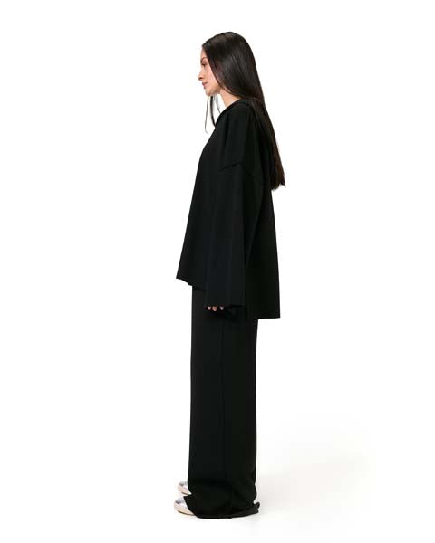 Slit Detail Sweatshirt - Black