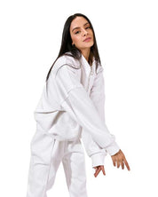 OVERSIZED ZIPPED SWEATSHIRT - White