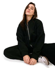 OVERSIZED ZIPPED SWEATSHIRT - Black