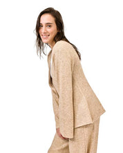 Knit Cardigan with Buttons - Biege