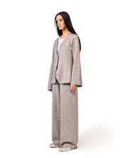 Knit Cardigan with Buttons - Gray