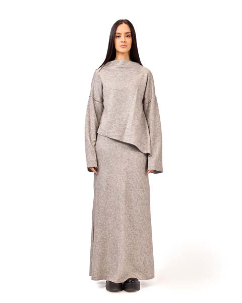 Knit Skirt - gray