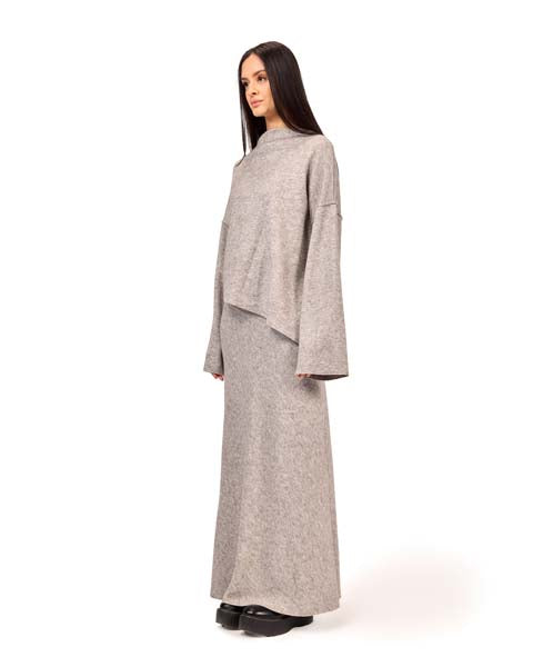 Knit Skirt - gray