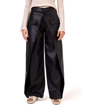Leather skirt pants - Black