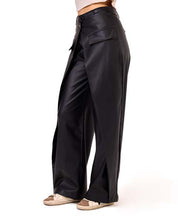 Leather skirt pants - Black