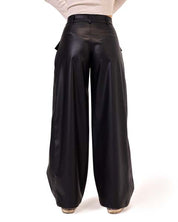 Leather skirt pants - Black