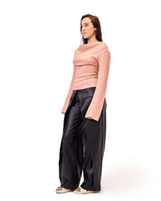 Leather skirt pants - Black