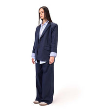 Loose Fitting Wide Leg Pants DARKBLUE